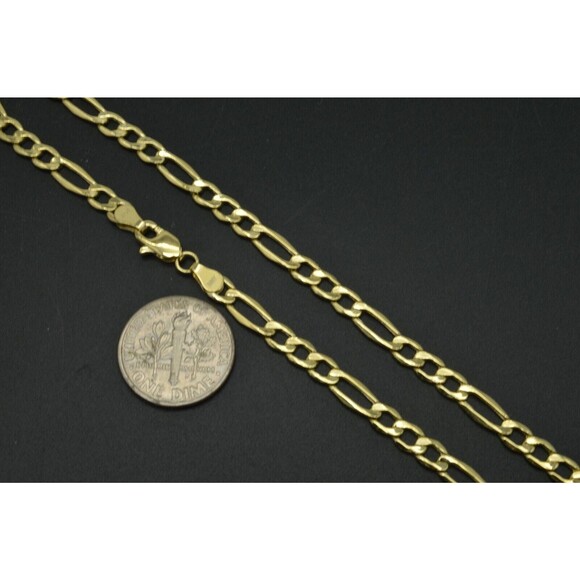 NEW 10k Real Yellow Gold 4.6mm Figaro Link Chain 18" 20 22 24" - Picture 5 of 6
